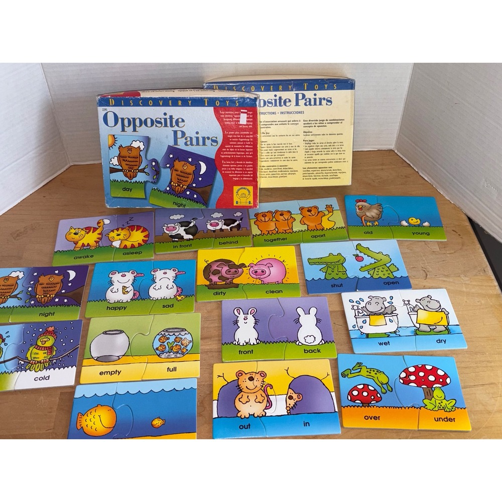 Vintage Discovery Toys Opposite Pairs Self-Correcting Matching Puzzle
